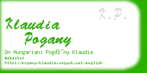 klaudia pogany business card